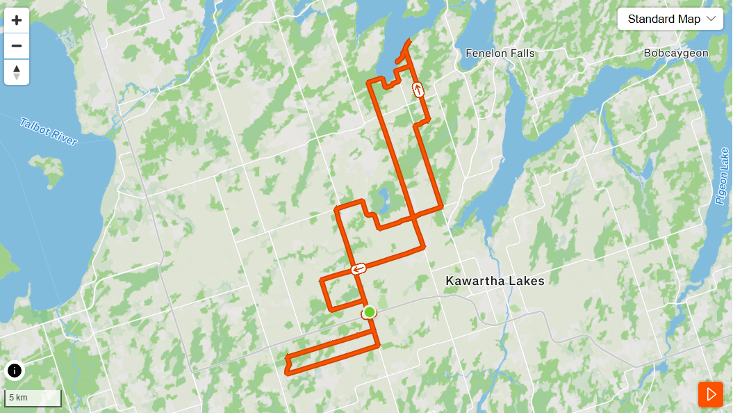100k road route map