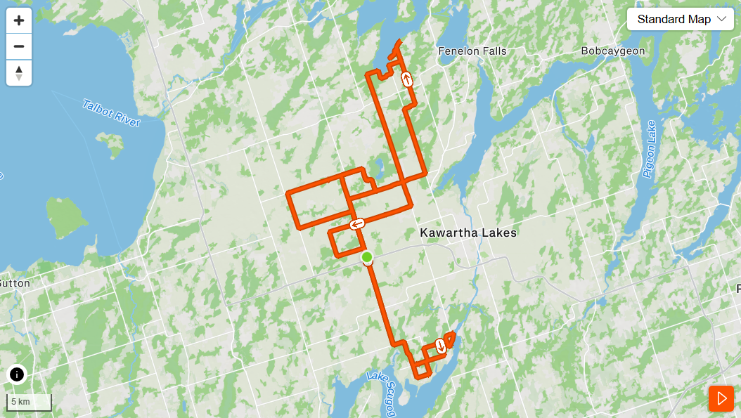 160k road route map