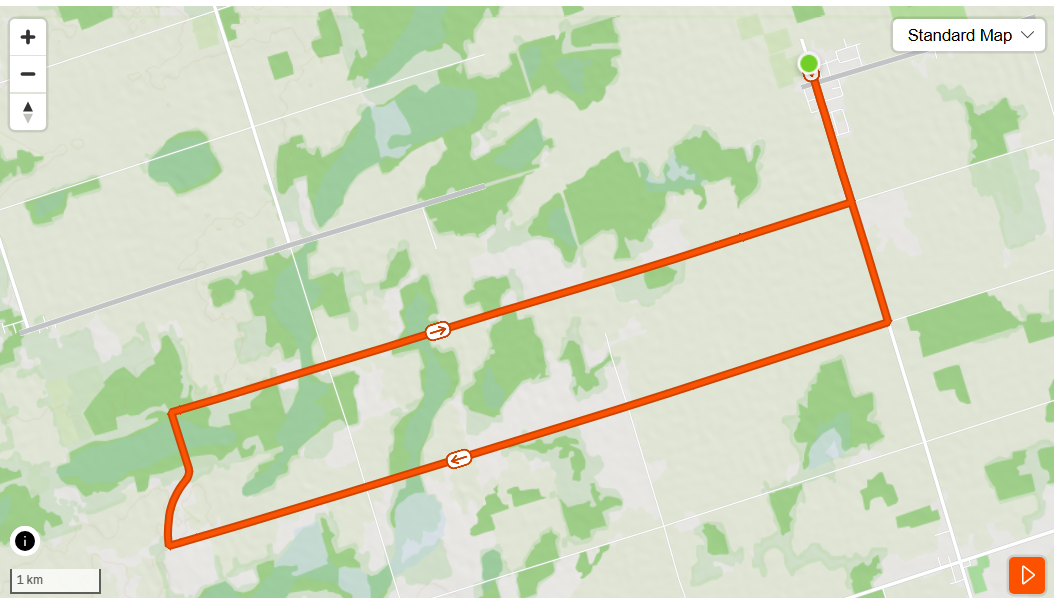 20k road route map